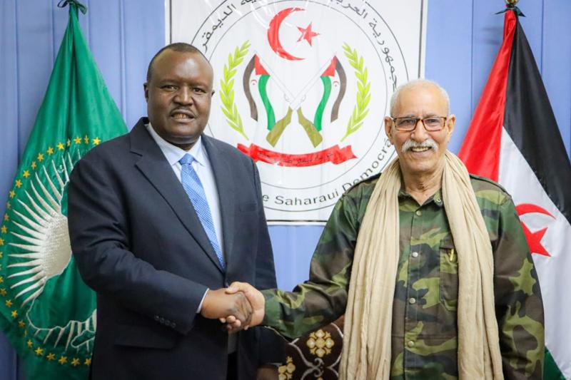 رئيس جمهورية الصحراء الغربية ابراهيم غالي يستقبل رئيس البرلمان الإفريقي