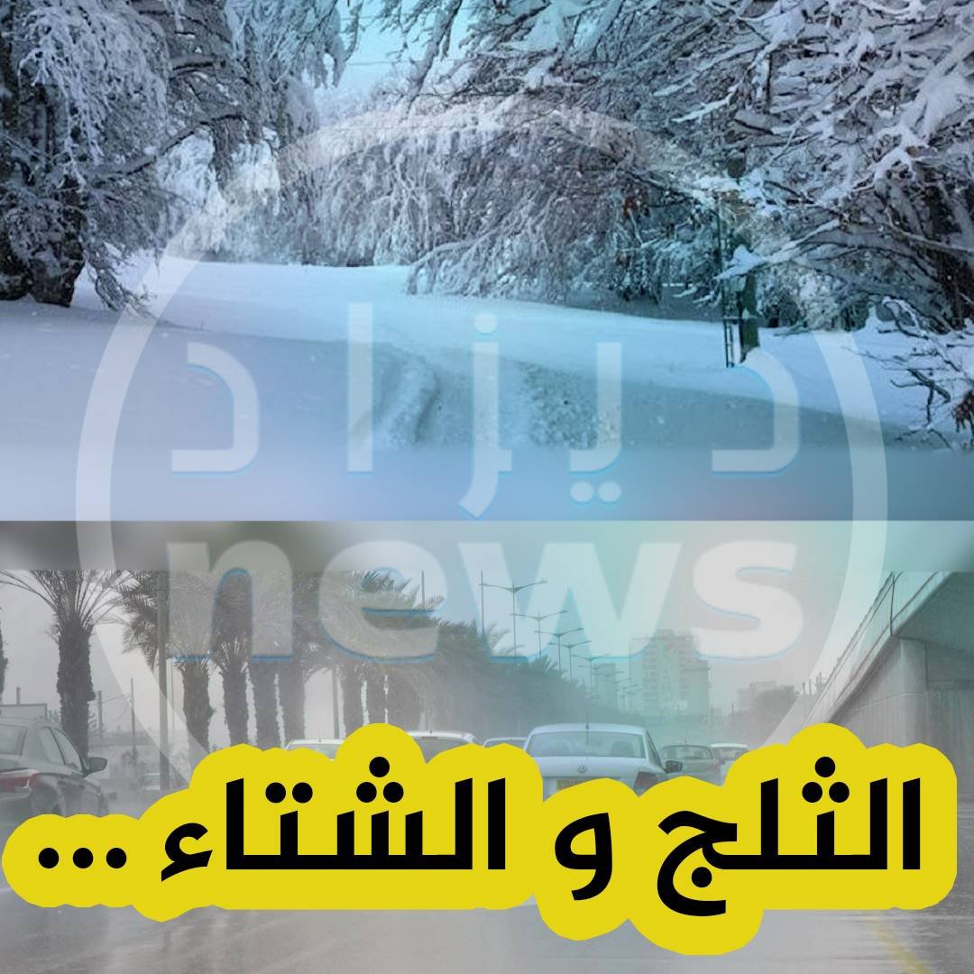إستمرار تساقط الأمطار والثلوج على ولايات الجزائر