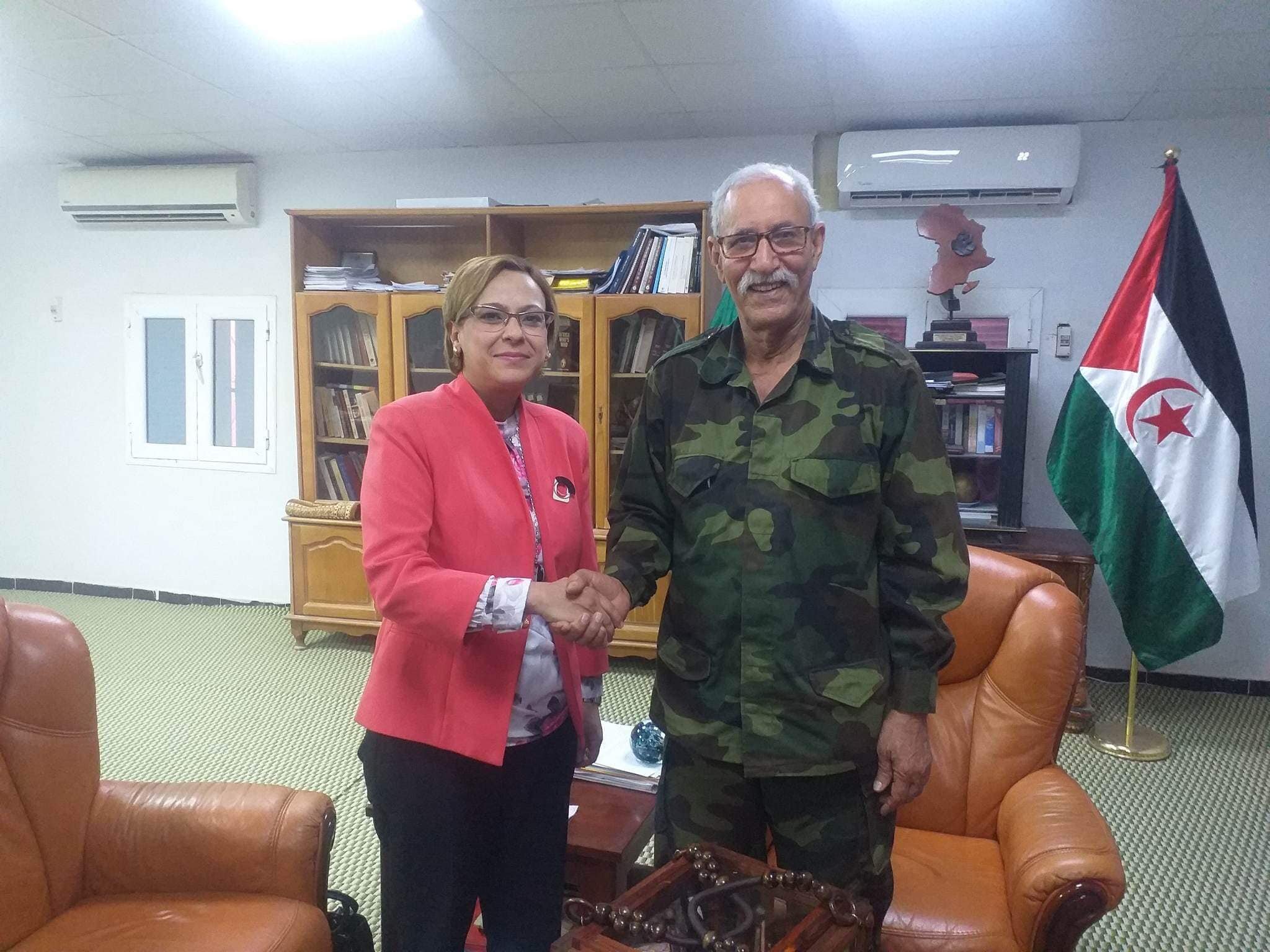 الرئيس الصحراوي إبراهيم غالي يستقبل وزيرة التضامن وقضايا المرأة كوثر كريكو